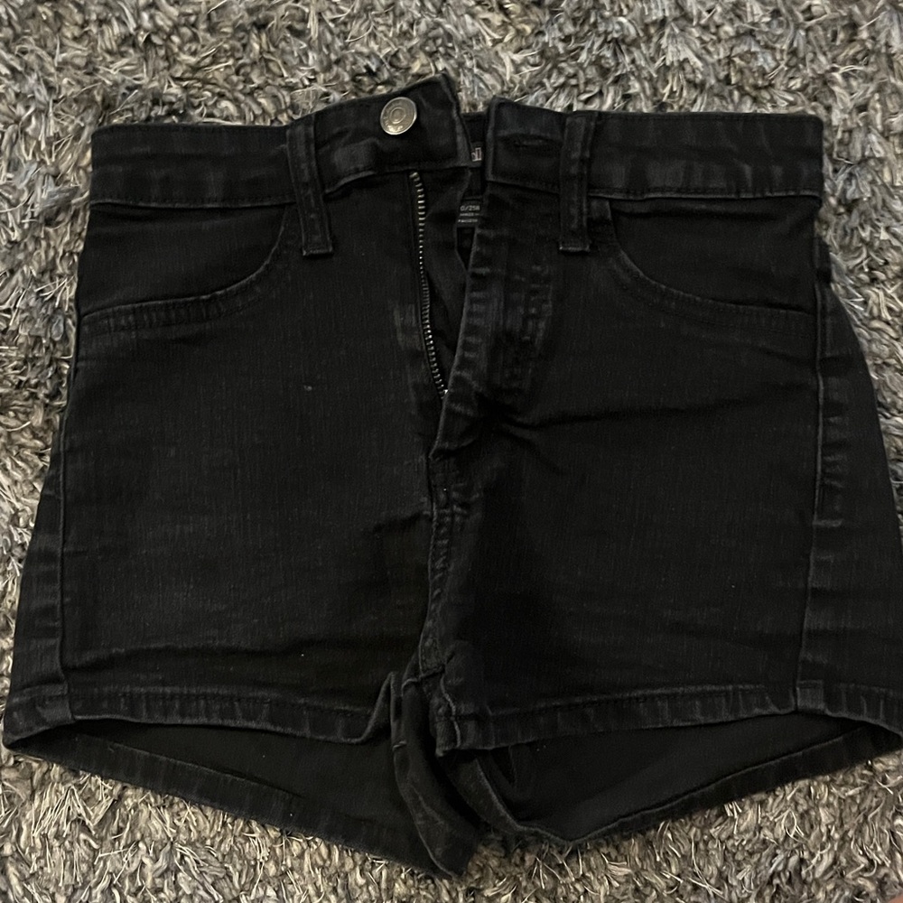 Wild Fable Black High Waist Denim Shorts